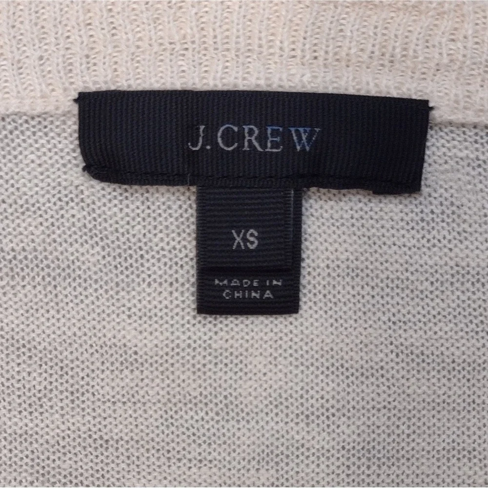 J Crew Womens Scoop Neck Linen Sweater With‎ Pom Pom Trim SKUW197
